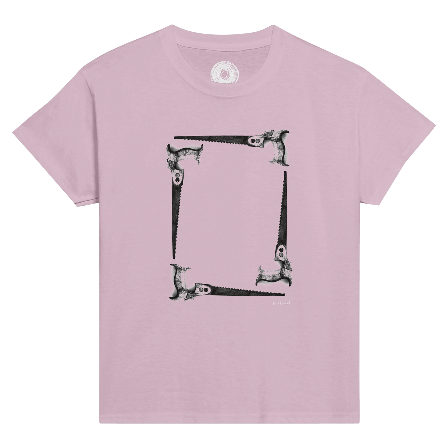 Classic Comfort Kids T-shirt, Old Saw, Tool in space & time. Old saw with an handle and rusted saw teeth must have an unique story. Designed by a designer. Unisex Crewneck T-shirt, Eco-Friendly 100% cotton in soft feel.