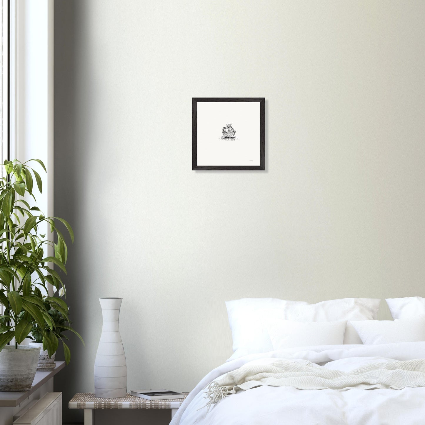 Premium Quality Wall Art, Citrus fruit. Symbolizing the transformation of forms in life. Ready to hang, original hand drawing, enhanced texture with high quality wooden frame and paper.