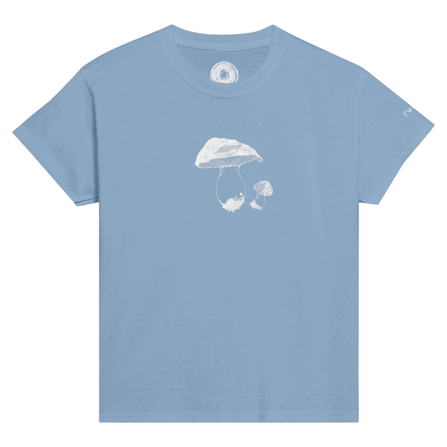 Classic Comfort Kids T-shirt, Mushroom inspired by nature. Unisex Crewneck T-shirt, Eco-Friendly 100% cotton in soft feel. Unique illustration of cute mushrooms by artist, originally hand drawn.