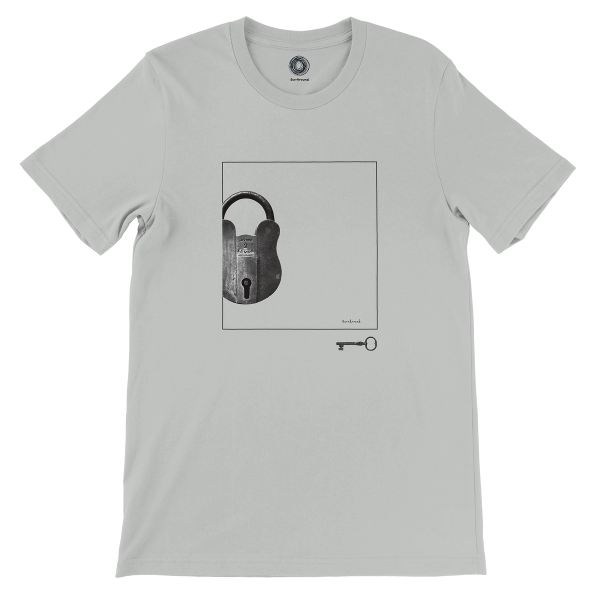 Merch Lock Antique Pair of Lock & Key | Premium Designer T-shirt – SurrAround