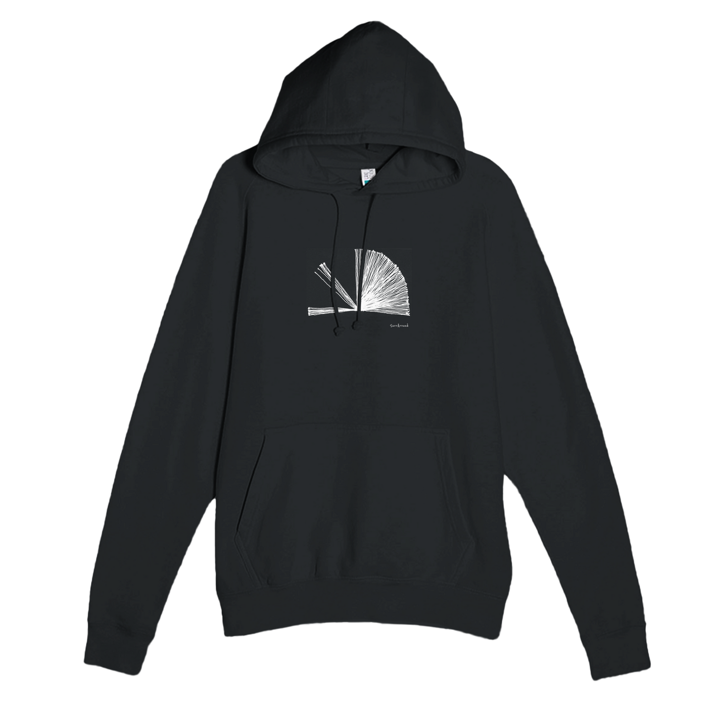 Unique Premium Adult Hoodie, Tempo with abstract rhythm. Discover our soft, durable unisex pullover hoodie featuring hand-drawn abstract picture. Ideal for year-round wear with a kangaroo pocket and three-panel hood.