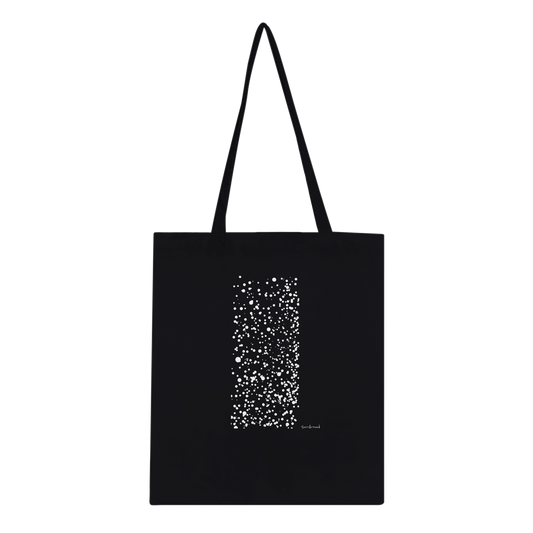 Unique and Truly one-of-a-kind Tote bag, Snow, Nature. Tote bags being eco-conscious, reinforced handles for more stability. Designed snow, inspired by Japanese artist.