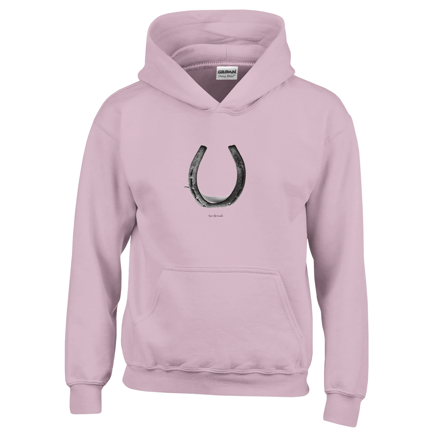 Unique Classic Kids Hoodie, Old Horseshoe in space & time. Bringing happiness with the steps brought by old rusty horseshoe. Pullover, 50% cotton & 50% polyester hoodie, durability with soft feel.