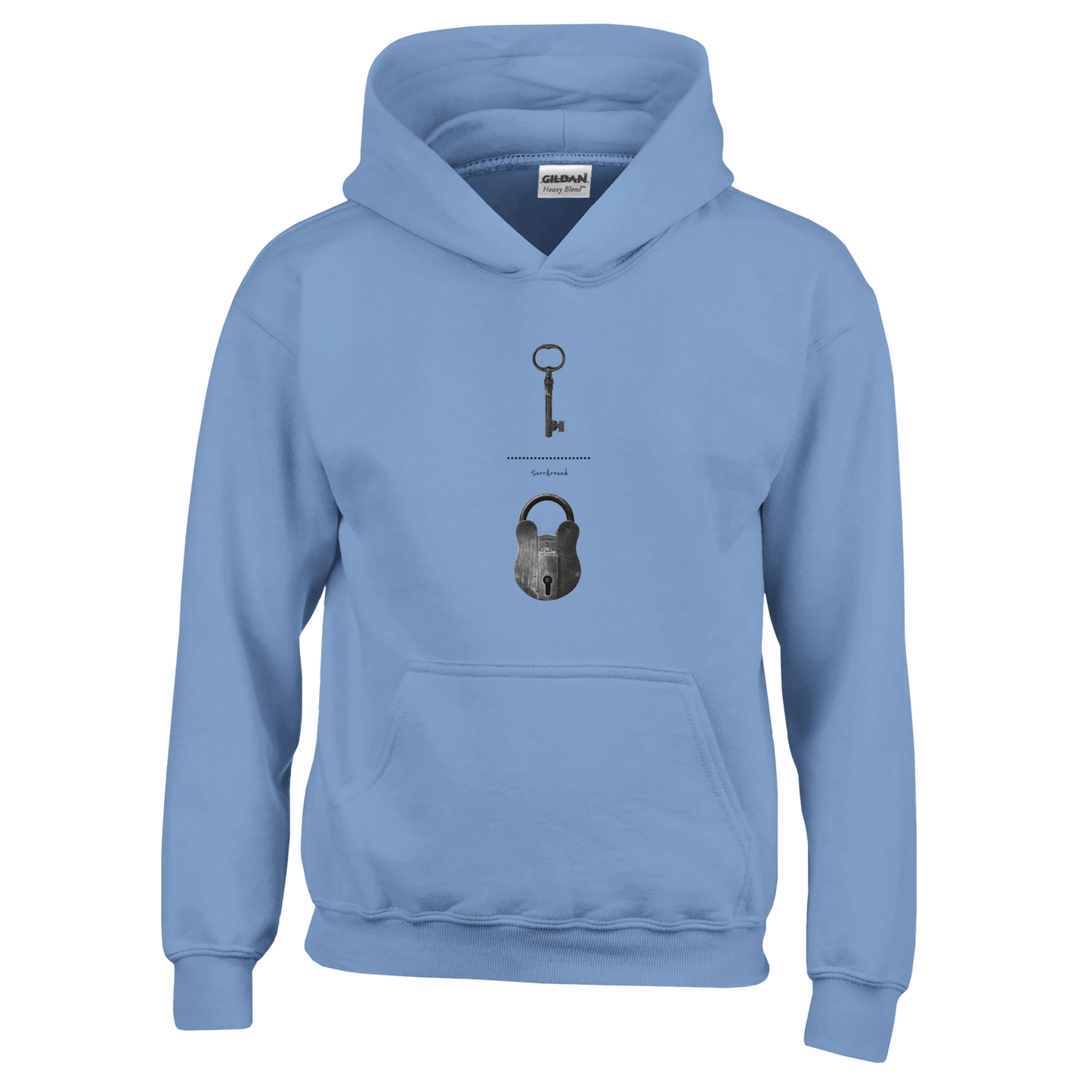 Unique Classic Kids Hoodie, The Old Pair of lock and key. Old pair of lock and key in hidden space and time, designed by Japanese artist. Pullover, 50% cotton & 50% polyester hoodie, durability with soft feel.