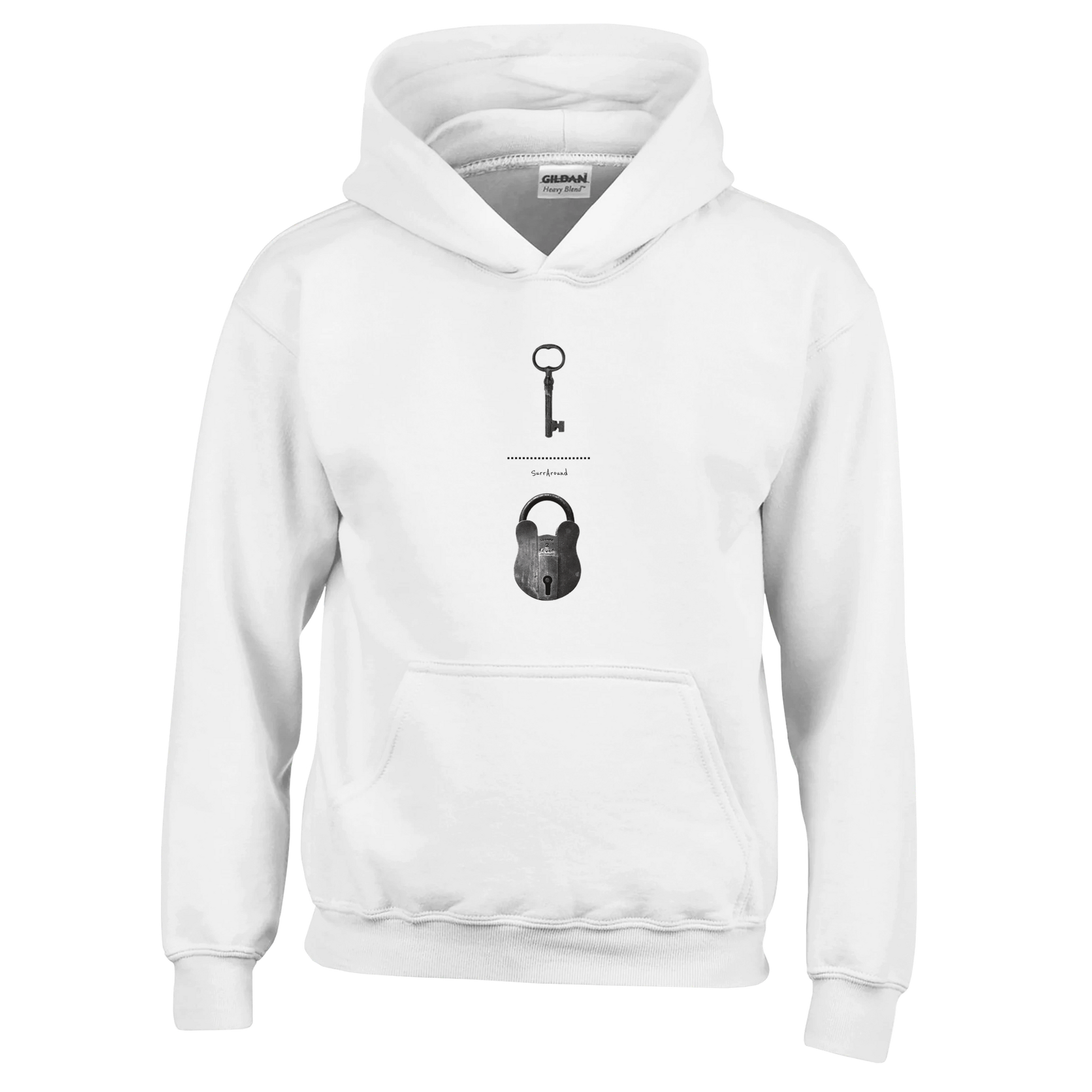 Unique Classic Kids Hoodie, The Old Pair of lock and key. Old pair of lock and key in hidden space and time, designed by Japanese artist. Pullover, 50% cotton & 50% polyester hoodie, durability with soft feel.