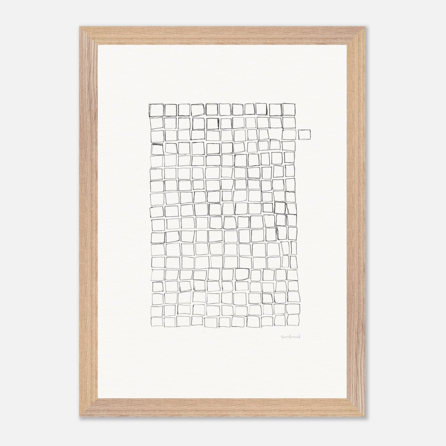 Premium Quality Wall Art, Lost Cell inspired by nature. It's beauty from the imperfection of nature, a lost cell, created by artist. Abstract original hand drawing, enhanced texture with high quality frame and paper.