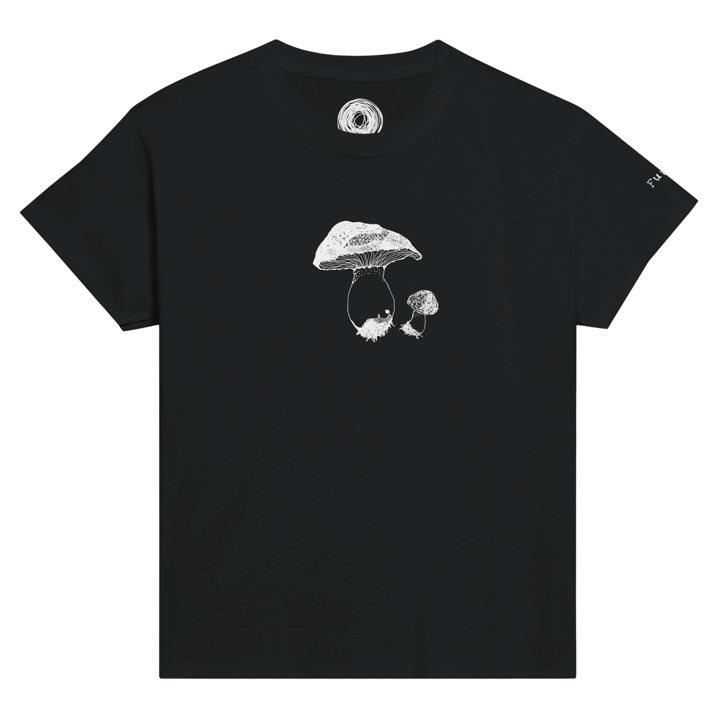 Classic Comfort Kids T-shirt, Mushroom inspired by nature. Unisex Crewneck T-shirt, Eco-Friendly 100% cotton in soft feel. Unique illustration of cute mushrooms by artist, originally hand drawn.