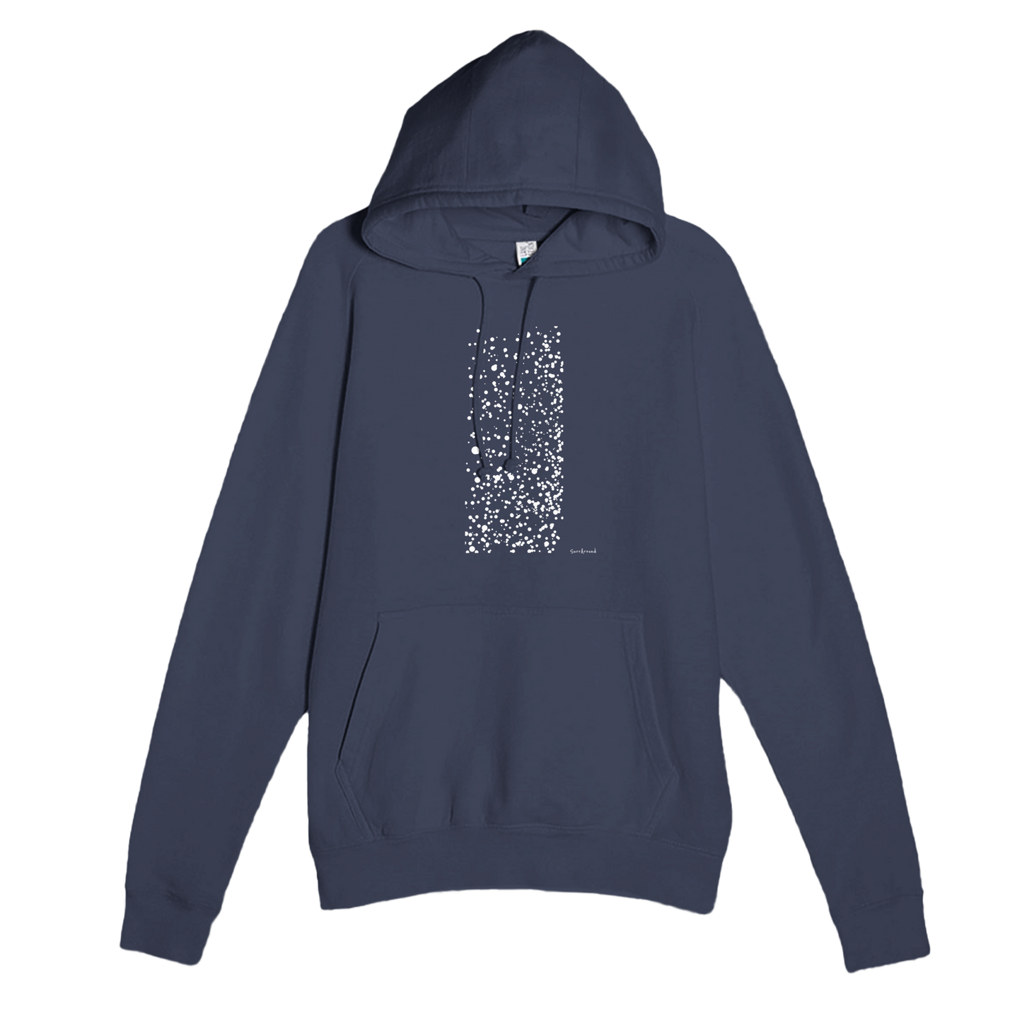 Premium Adult Hoodie, Snow inspired by nature. Discover our soft, durable unisex pullover hoodie with unique snow designed by designer. Ideal for year-round wear with a kangaroo pocket and three-panel hood.