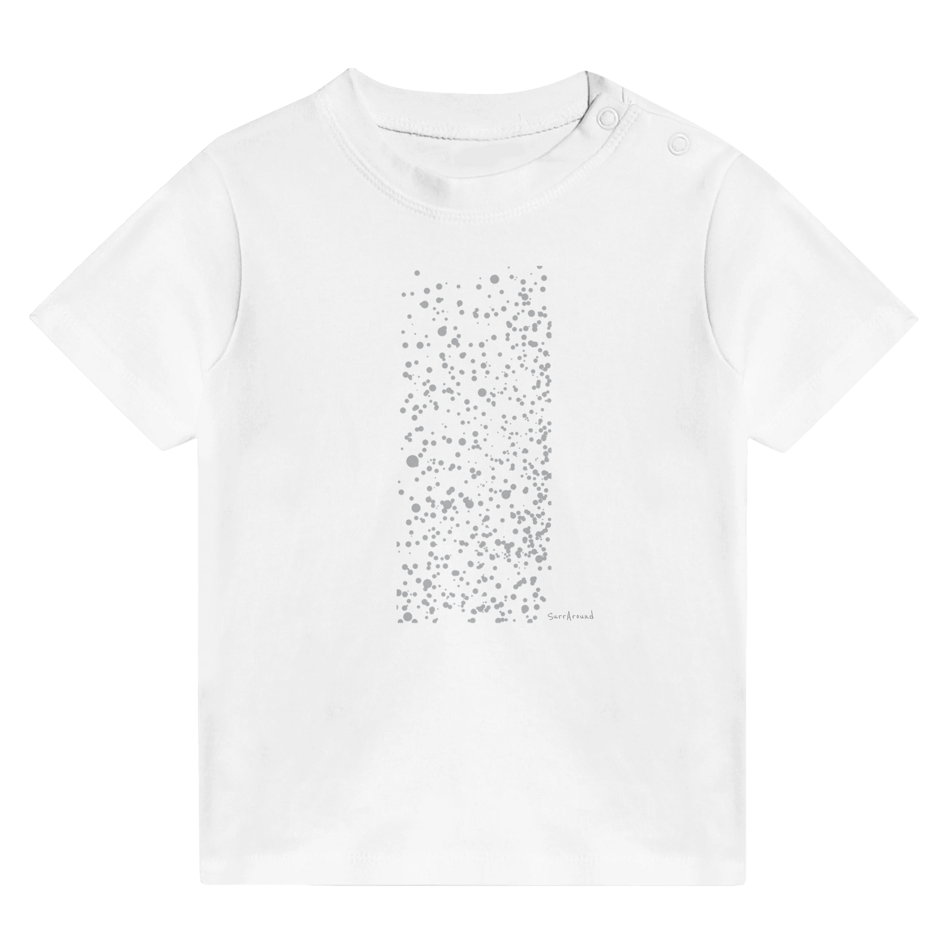 Unique Classic Baby T-shirt, Snow inspired by nature. Unisex Crewneck T-shirt, Eco-Friendly 100% cotton in soft feel. Illustrated snow designed by Japanese artist.