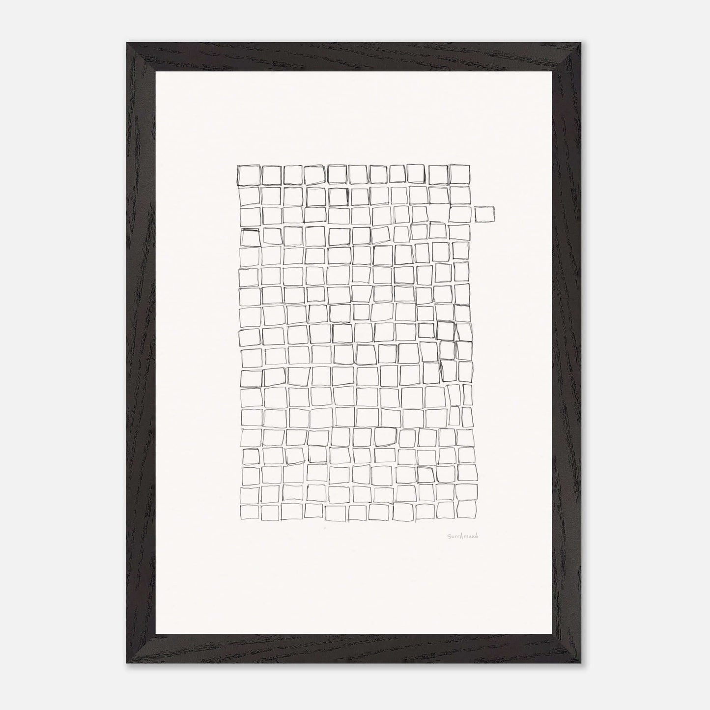 Premium Quality Wall Art, Lost Cell inspired by nature. It's beauty from the imperfection of nature, a lost cell, created by artist. Abstract original hand drawing, enhanced texture with high quality frame and paper.