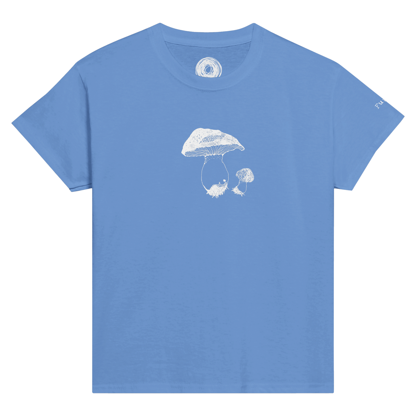 Classic Comfort Kids T-shirt, Mushroom inspired by nature. Unisex Crewneck T-shirt, Eco-Friendly 100% cotton in soft feel. Unique illustration of cute mushrooms by artist, originally hand drawn.