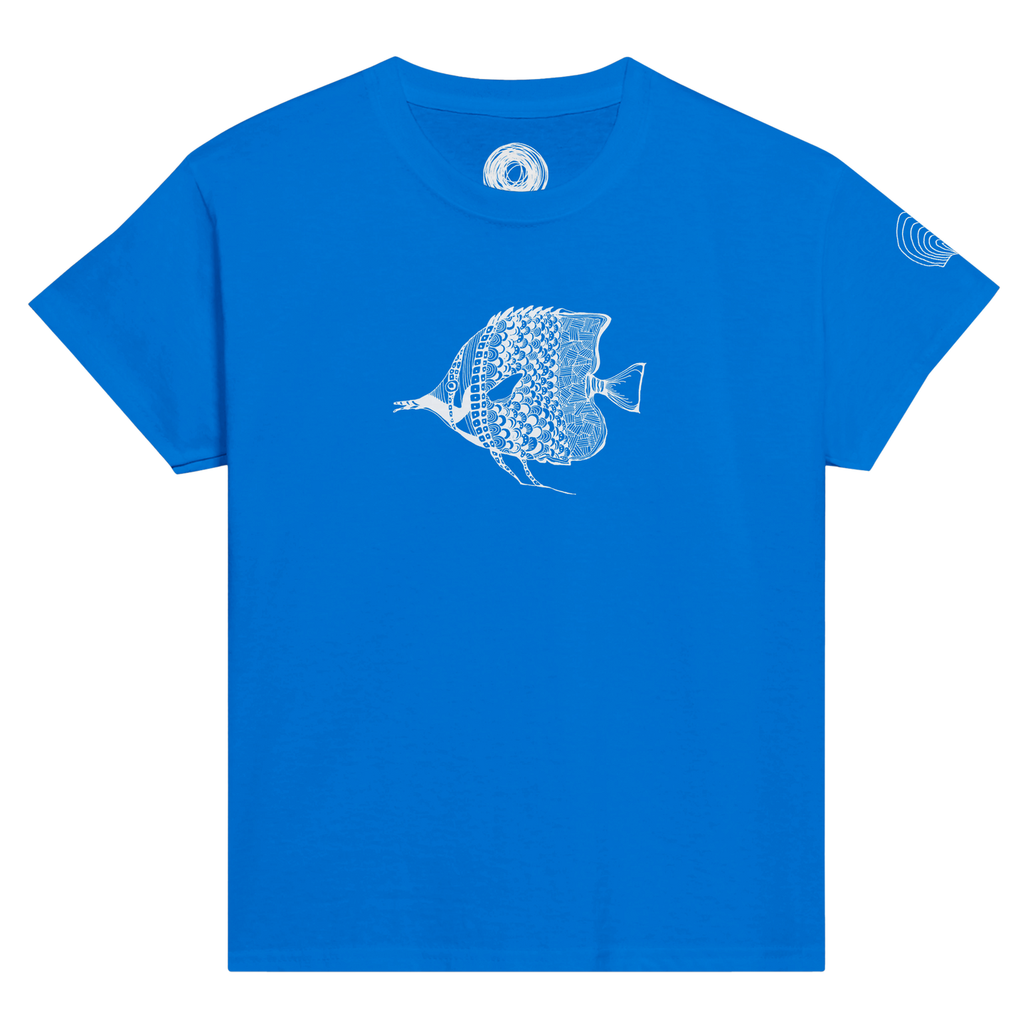 Unique Classic Kids T-shirt, beautiful fish design. Unisex Crewneck T-shirt, Eco-Friendly 100% cotton in soft feel. Illustrated unique fish, detailed with Japanese traditional patterns, hand drawn by artist.