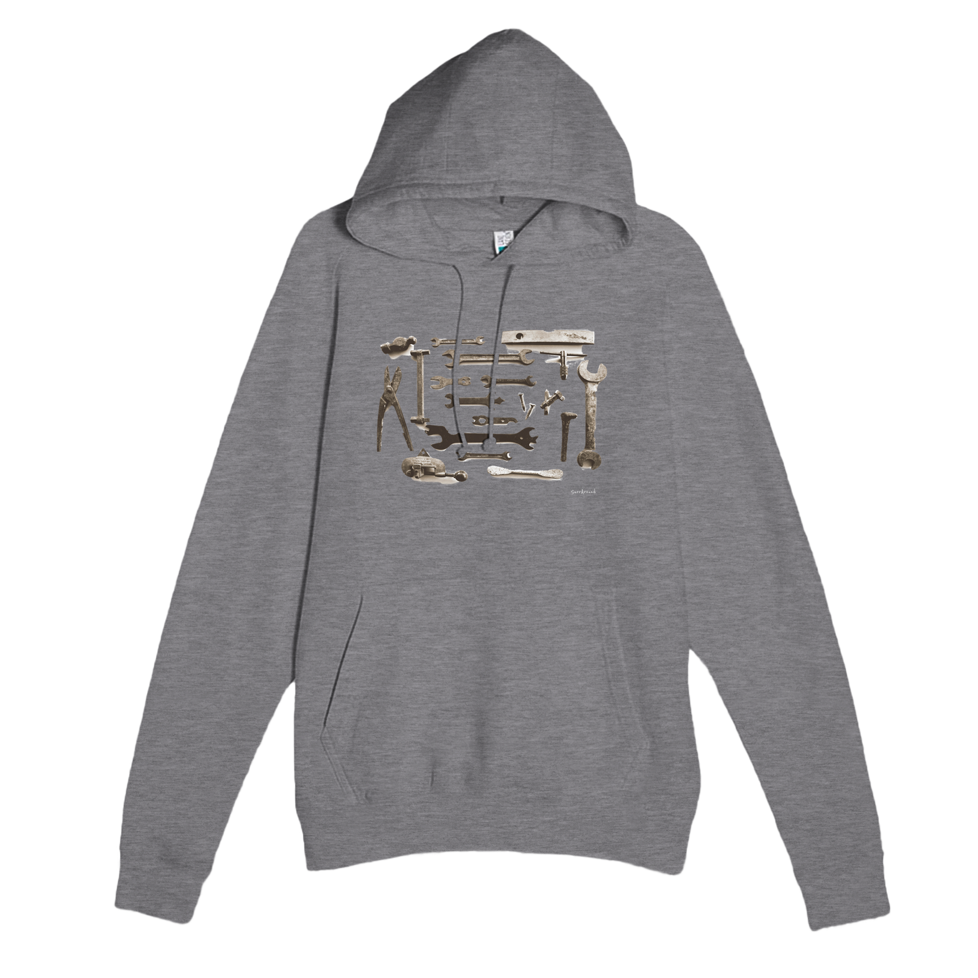 Unique Premium Adult Hoodie, Old Tools - Spanners. Old rusty tools must have hidden stories in space and time, designed by Japanese artist. Soft, durable unisex pullover hoodie, ideal for year-round wear.