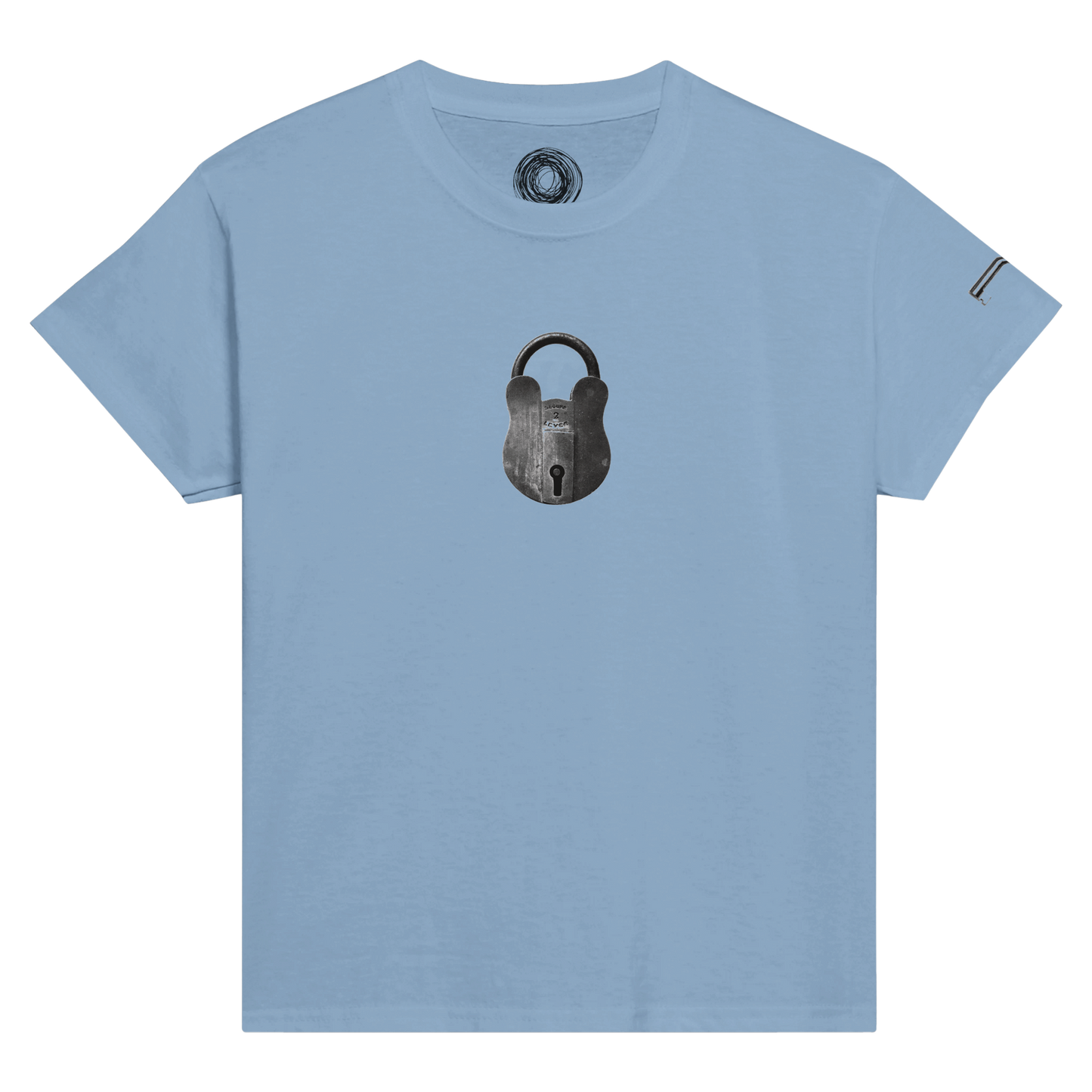 Classic Comfort Kids T-shirt, Old Bear Lock in space & time. Old bear lock and key with hidden stories in space and time, designed by Japanese artist. Unisex Crewneck T-shirt, Eco-Friendly 100% cotton in soft feel.